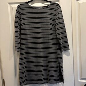 Halogen Black and Gray Striped Top
